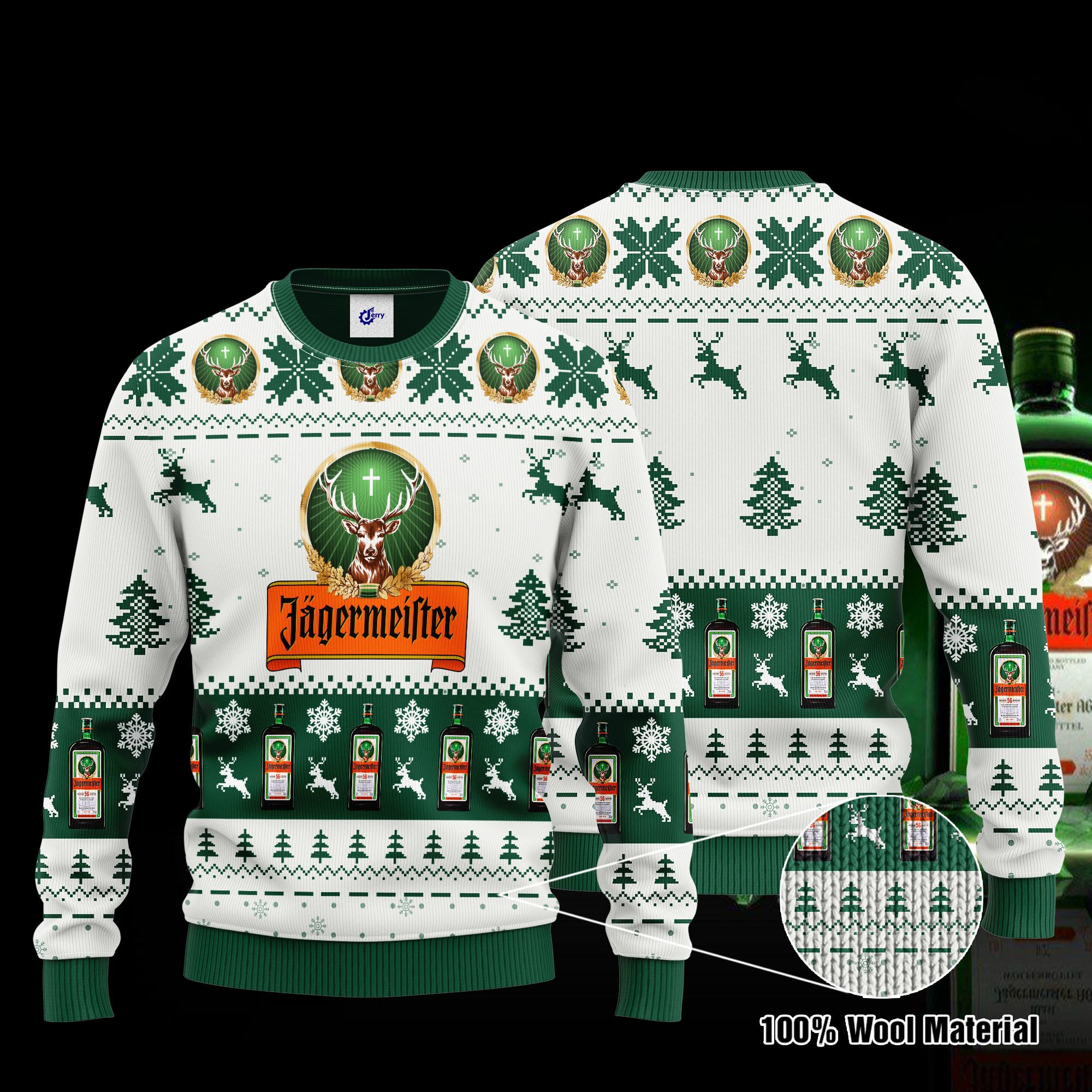 Jagermeister 3D Print Ugly Christmas Sweater, Hoodie, Zip Hoodie, Bomber Jacket