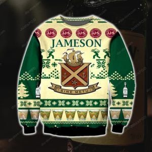 Jameson Irish Whiskey Ugly Christmas Sweater Perfect Holiday Gift