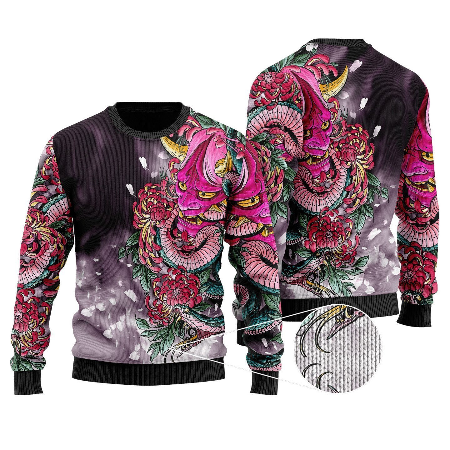 Japan Mask Ugly Christmas Sweater, Perfect Holiday Gift