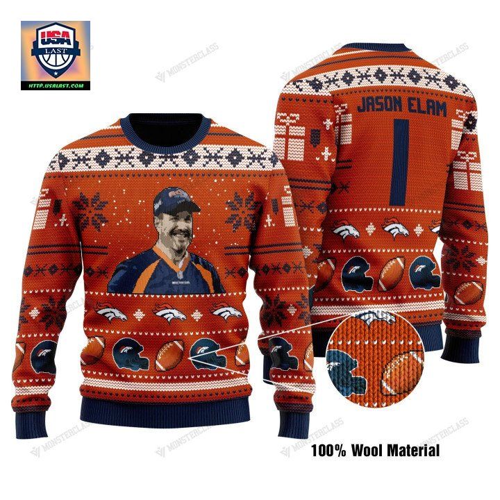 Jason Elam 1 Denver Broncos Nfl Christmas Sweater