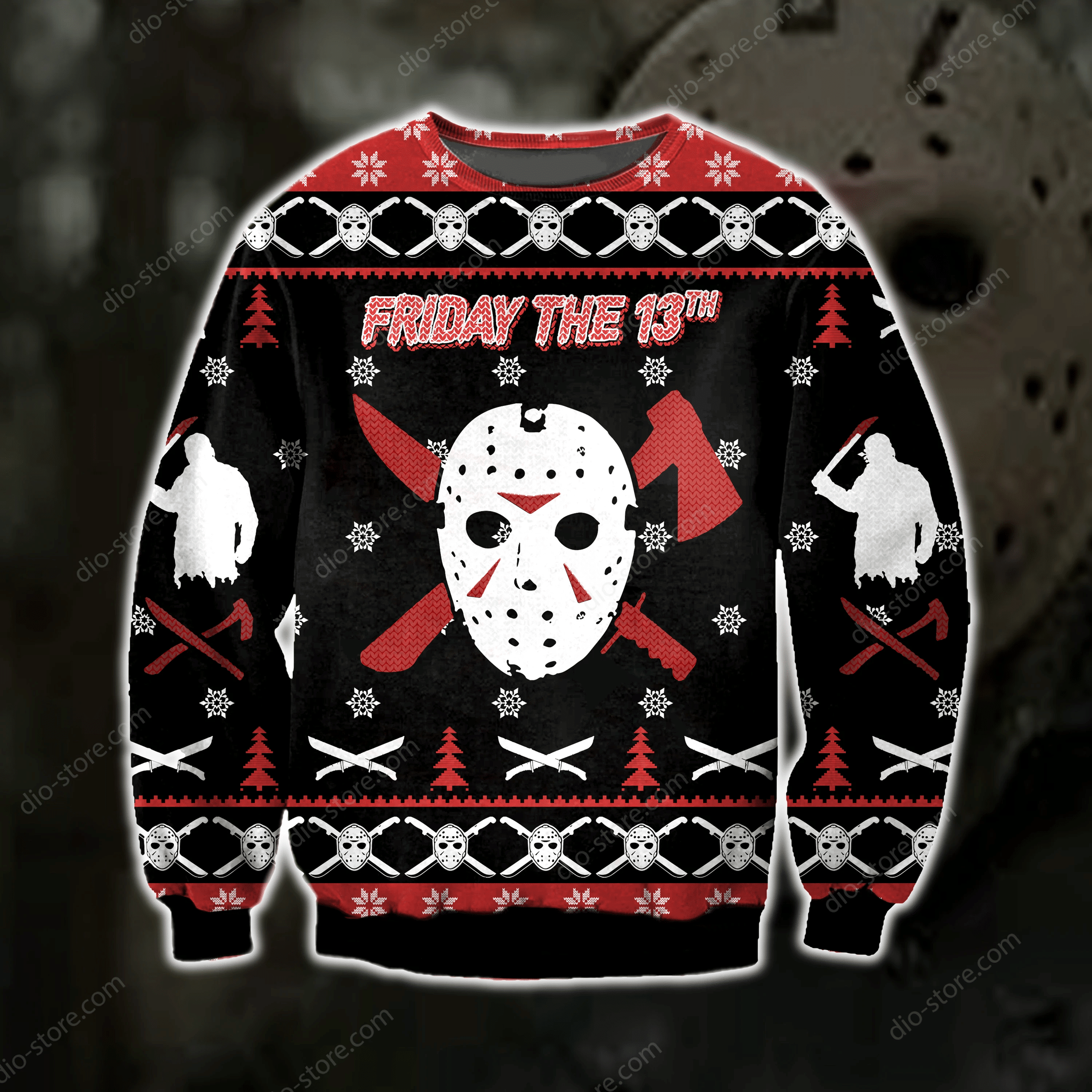 Jason- Friday The 13Th Knitting Pattern 3D Print Ugly Christmas Sweater