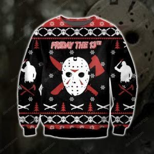 Jason- Friday The 13Th Knitting Ugly Christmas Sweater, Perfect Holiday Gift