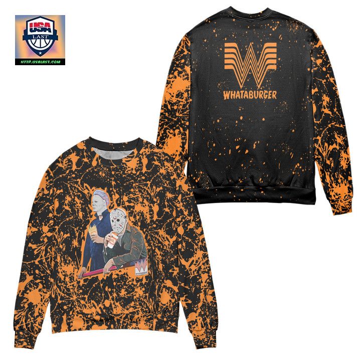 Jason Voorhees And Whataburger Ugly Christmas Sweater