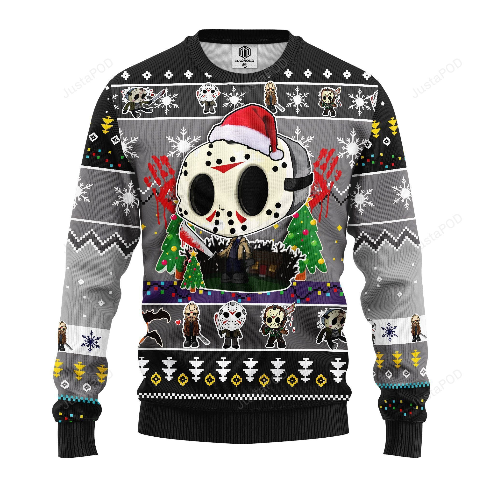 Jason Voorhees Chibi Ugly Christmas Sweater