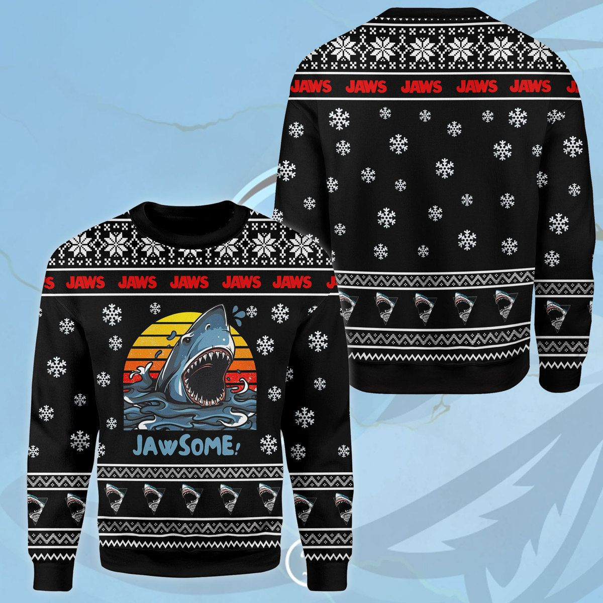 Jawsome Ugly Christmas Sweater, Perfect Holiday Gift