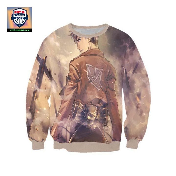 Jean Kirschtein Brown Sweater Attack On Titan 3D Printed Sweater