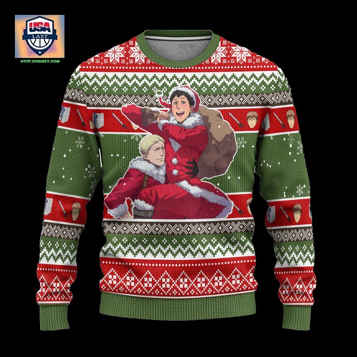 Jean Kirstein Attack on Titan Anime Ugly Christmas Sweater Xmas Gift