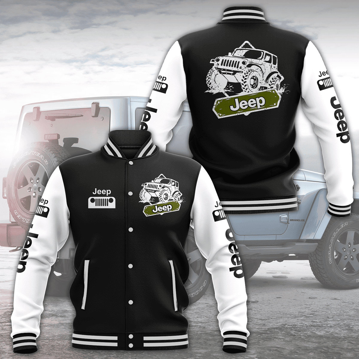 Jeep Fashion Baseball Jacket for Men & Women | Vehicle Brand Fan Gift
