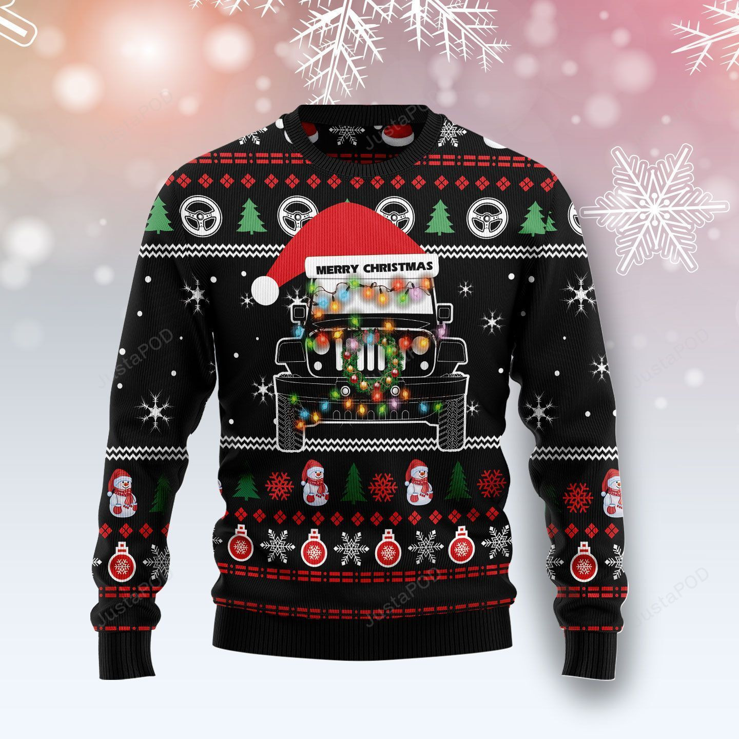 Jeep Merry Christmas Christmas Ugly Christmas Sweater, Perfect Holiday Gift