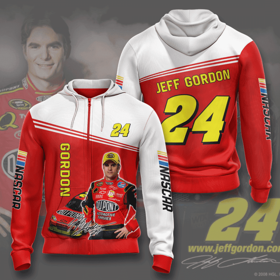 Jeff Gordon 24 Nascar 3D All Over Print Hoodie & Zip Hoodie