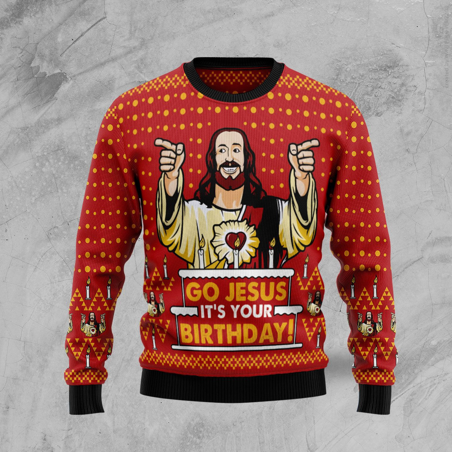 Jessuss Birthday Ugly Christmas Sweater, Perfect Holiday Gift