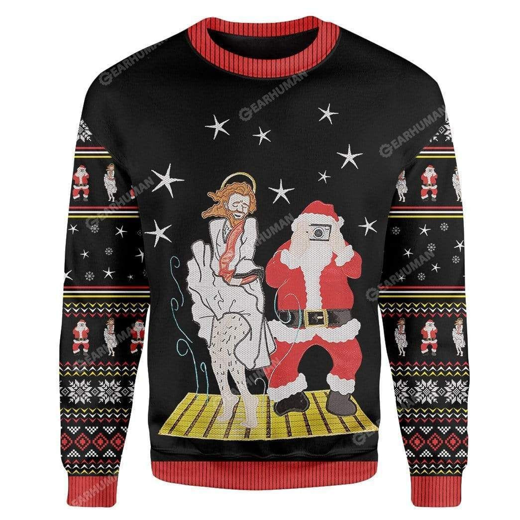 Jesus And Santa Ugly Christmas Sweater,