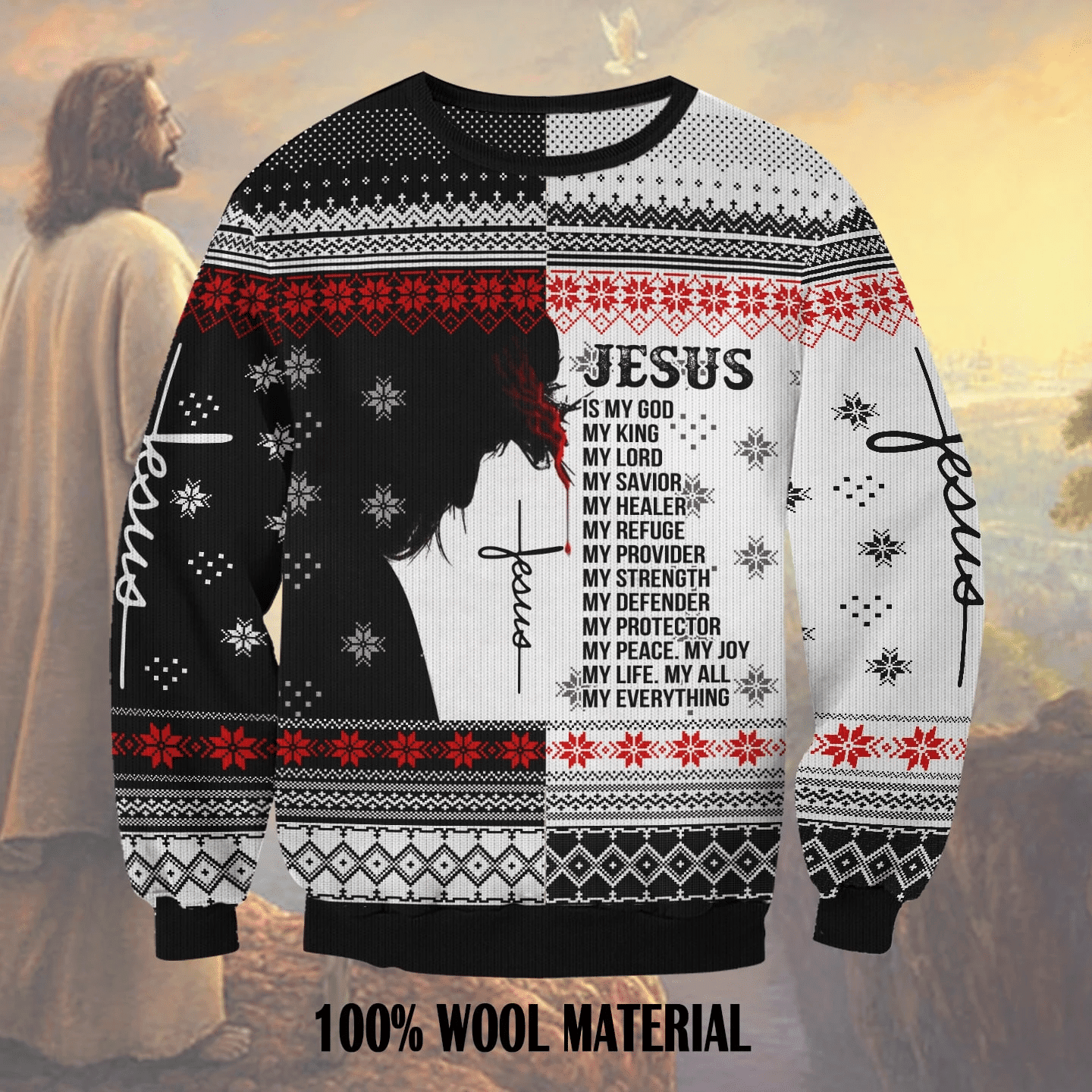 Jesus Is My Everything  Ugly Christmas Sweater, Perfect Holiday Gift