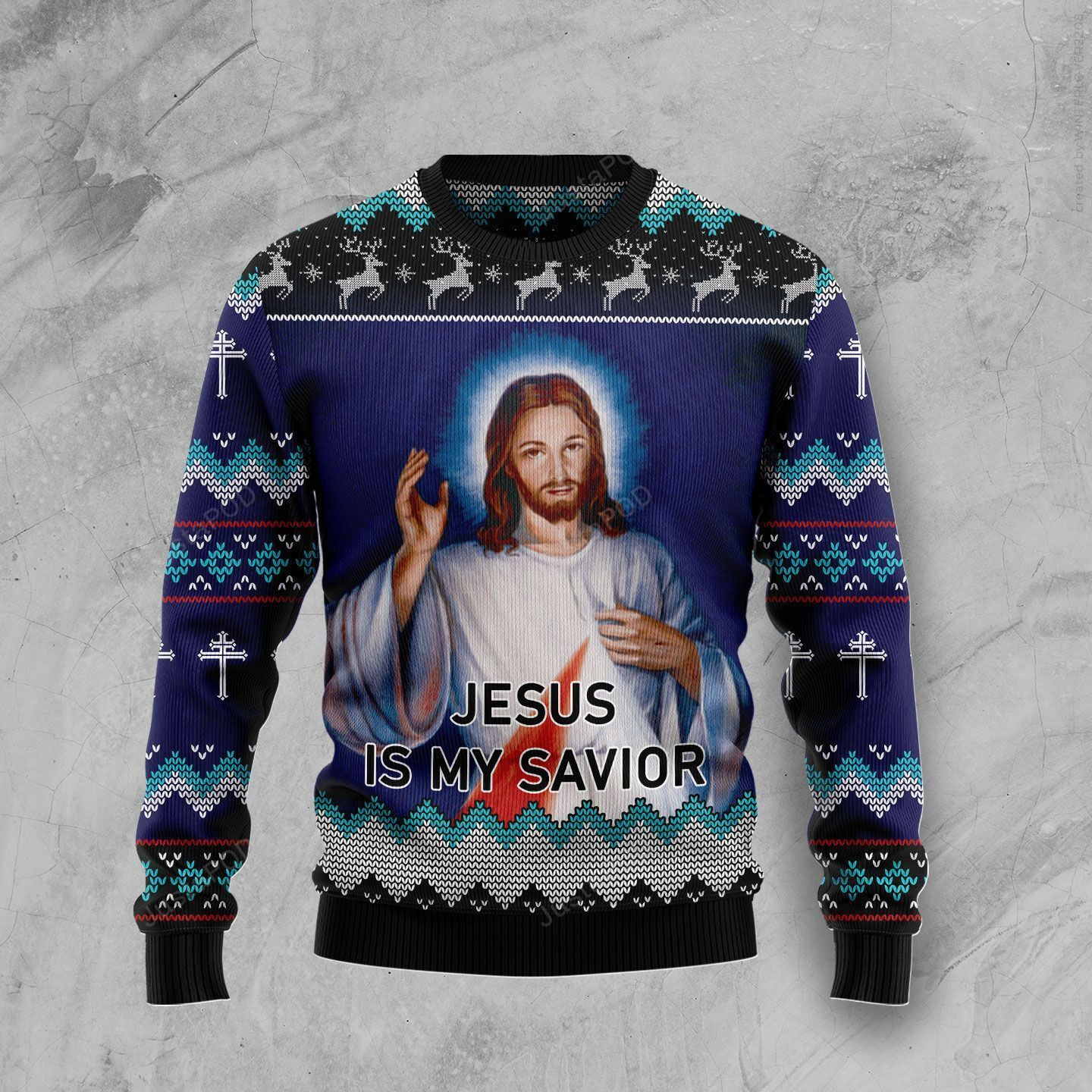 Jesus Is My Savior Christmas Ugly Christmas Sweater, Perfect Holiday Gift