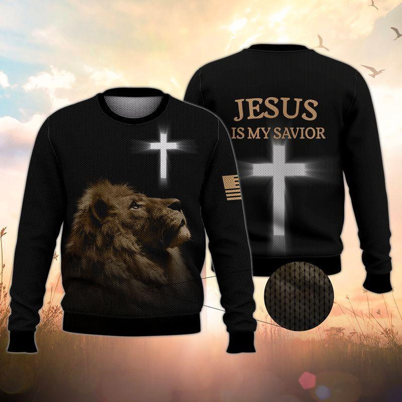 Jesus Is My Savior Ugly Christmas Sweater, Perfect Holiday Gift