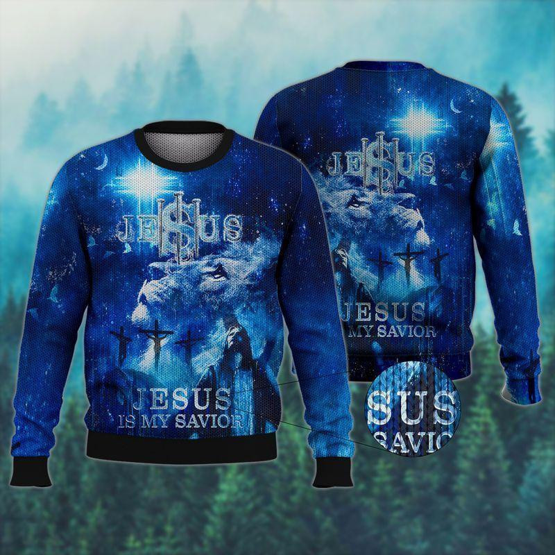 Jesus Is My Savior Ugly Christmas Sweater, Perfect Holiday Gift