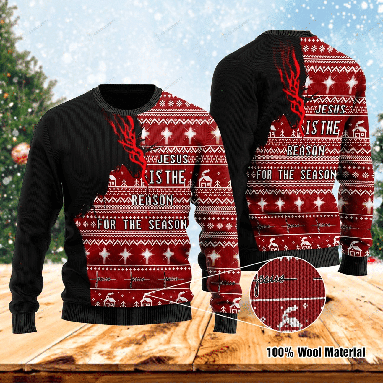 Jesus Is The Reason For The Season Ugly Christmas Sweater, Perfect Holiday Gift