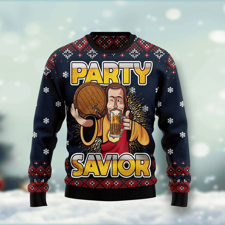 Jesus Party Ugly Christmas Sweater, Perfect Holiday Gift