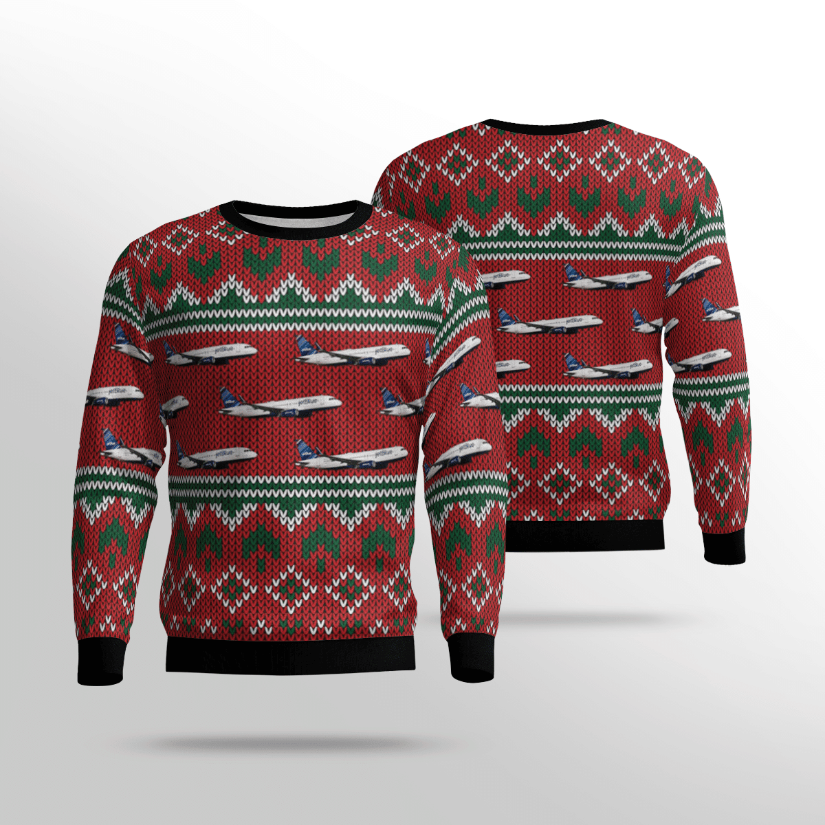 Jetblue Airways Airbus A320 Ugly Christmas Sweater,