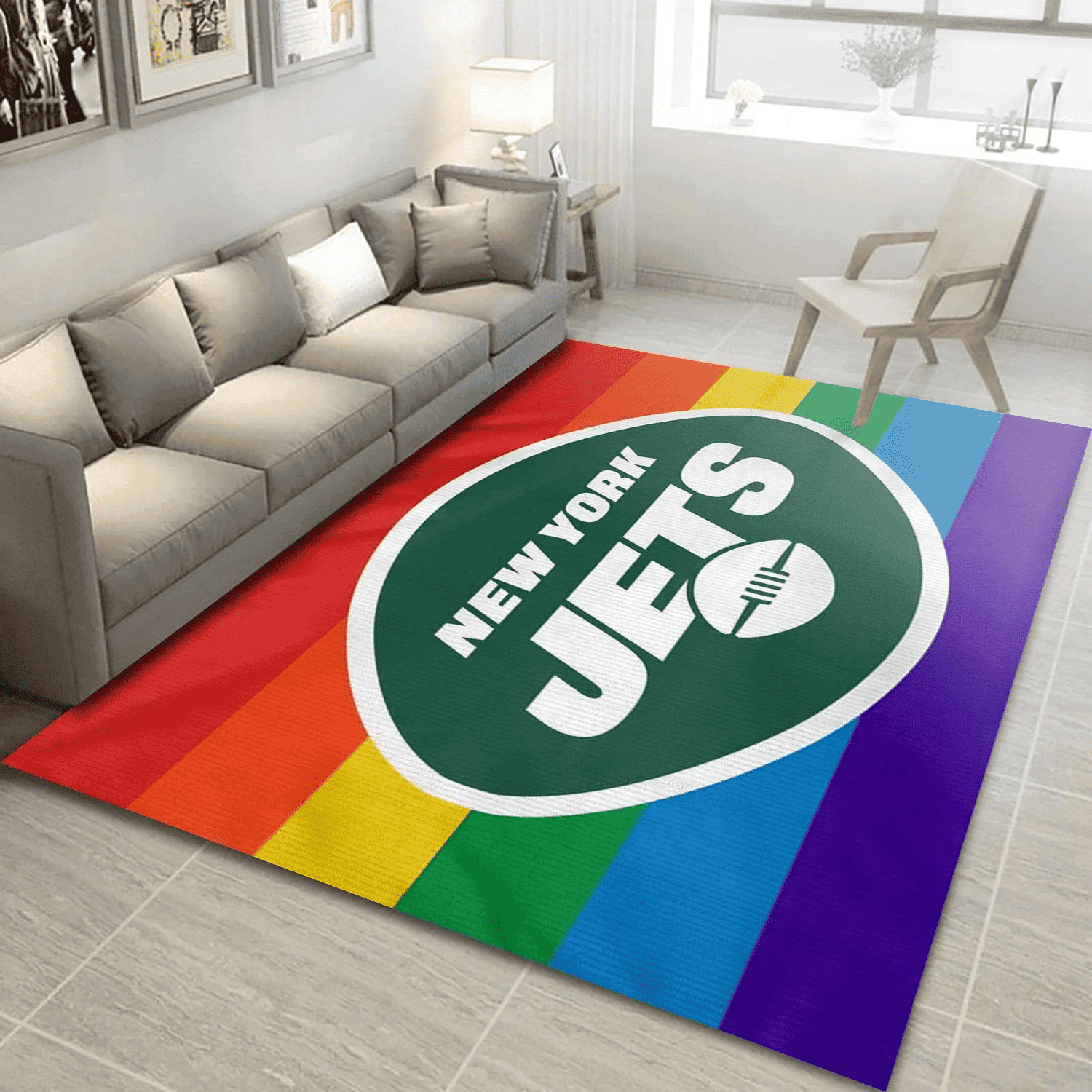 Jets 3D Rectangle Area Rug – Full Print Carpet For Living Room & Bedroom Home Decor