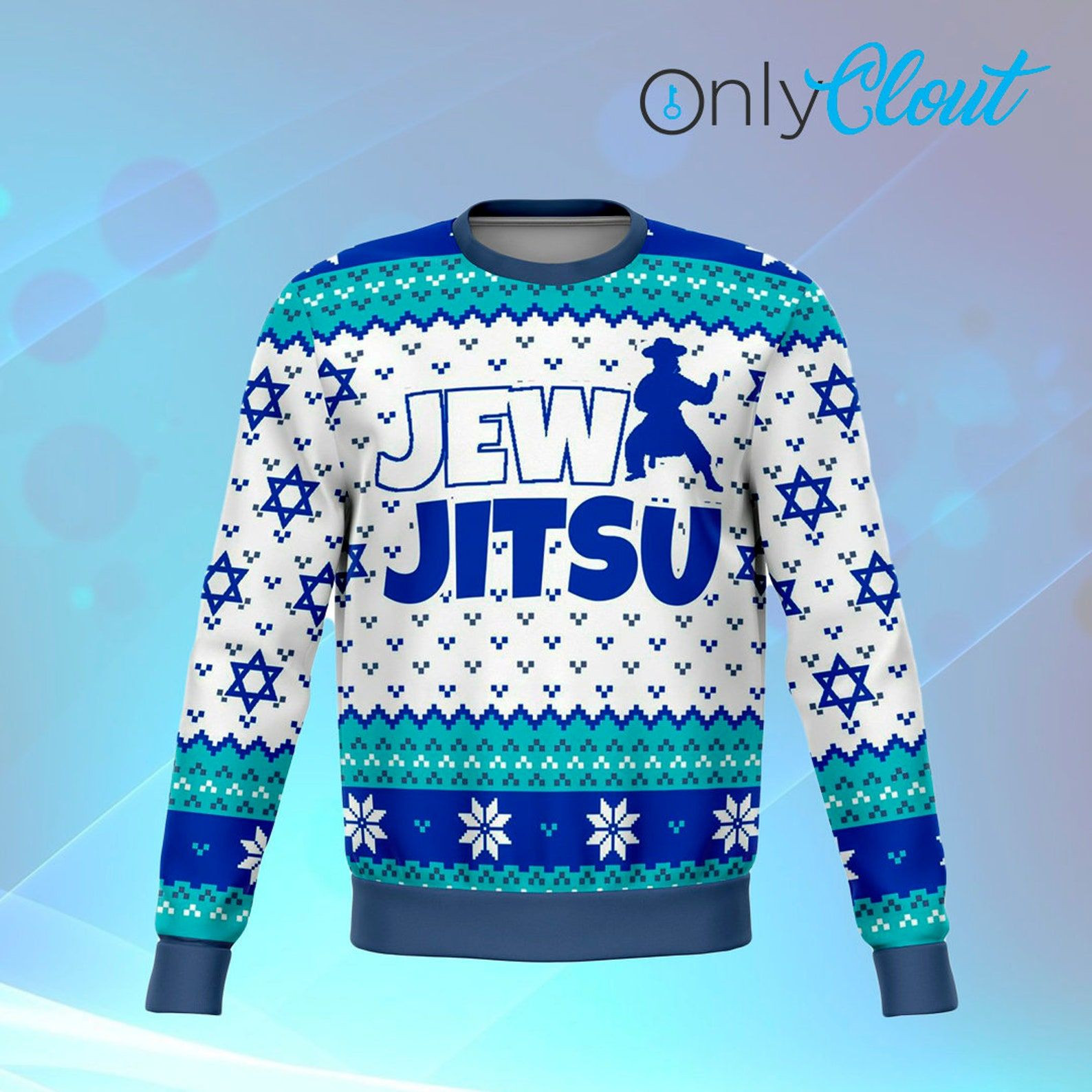 Jew Jitsu Ugly Christmas Sweater,