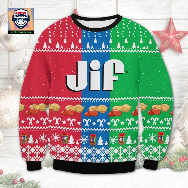 Jif Peanut Butter Ugly Christmas Sweater