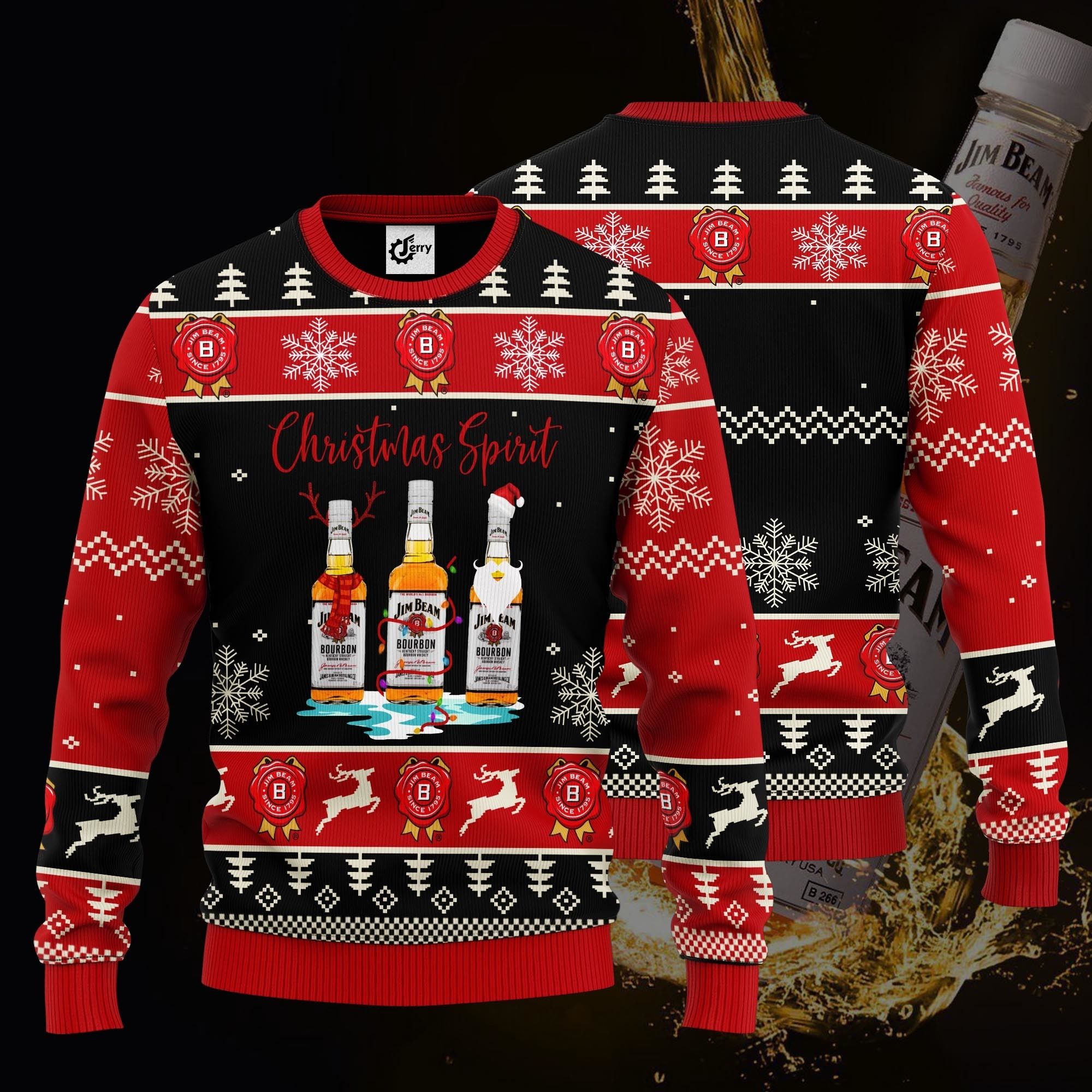Jim Beam Christmas Spirit Ugly Christmas Sweater