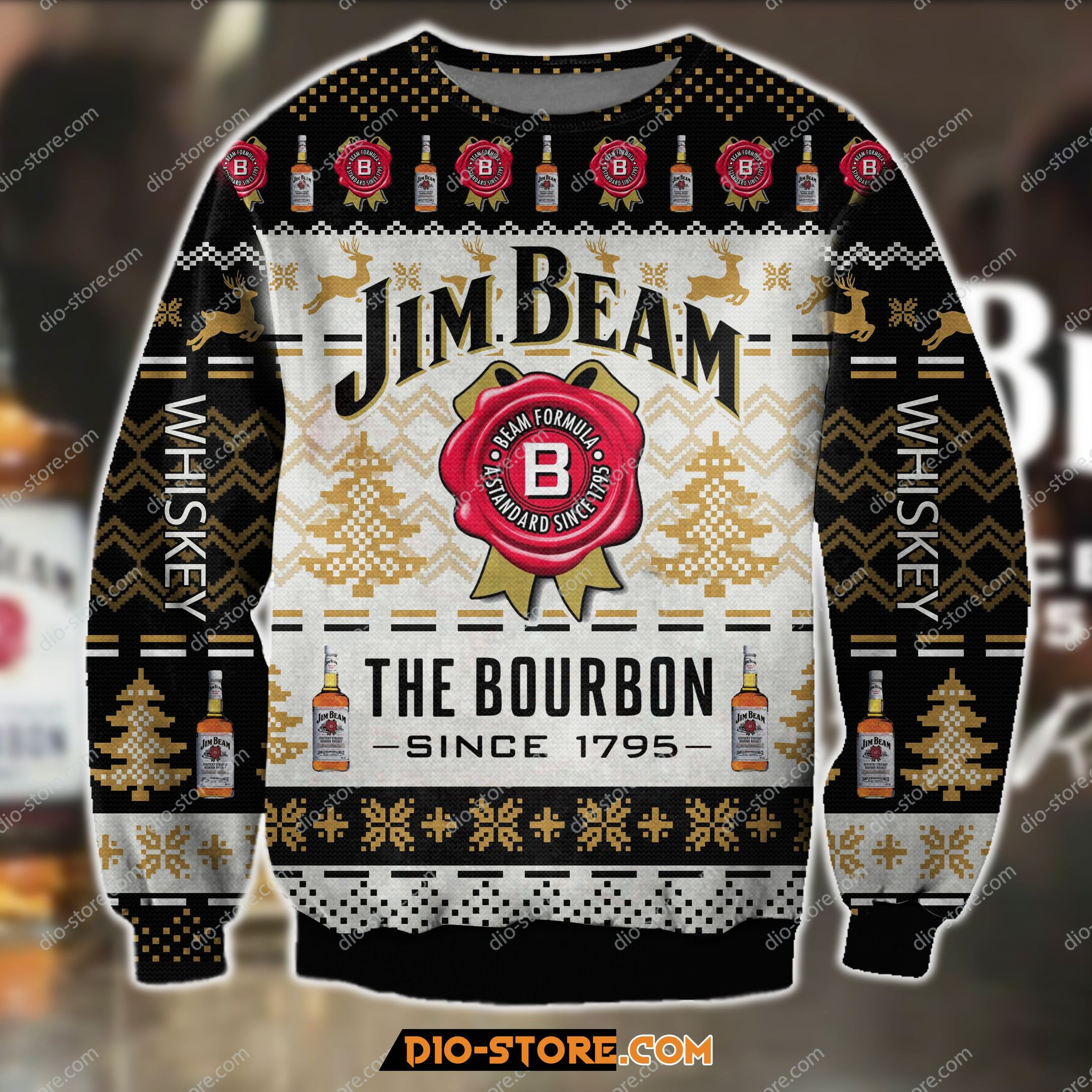 Jim Beam The Bourbon Ugly Christmas Sweater,