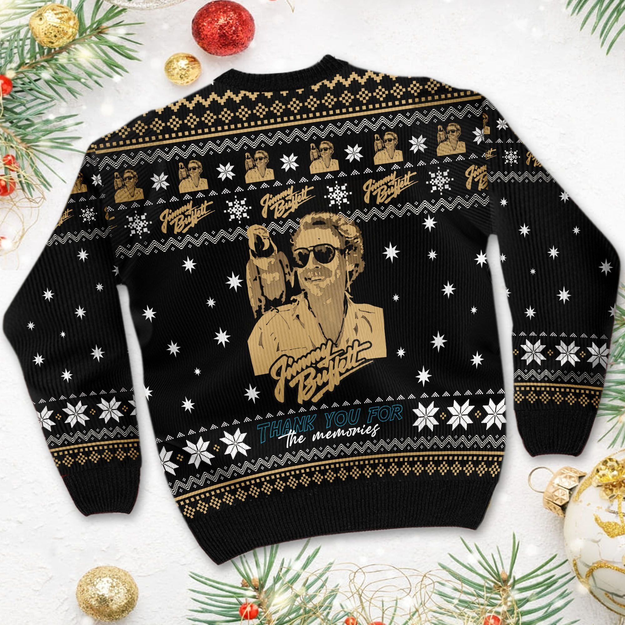 Jimmy Buffett Thank You For The Memories Shirt Full Size For Fans Ugly Christmas Sweater Perfect Holiday Gift - Image 4