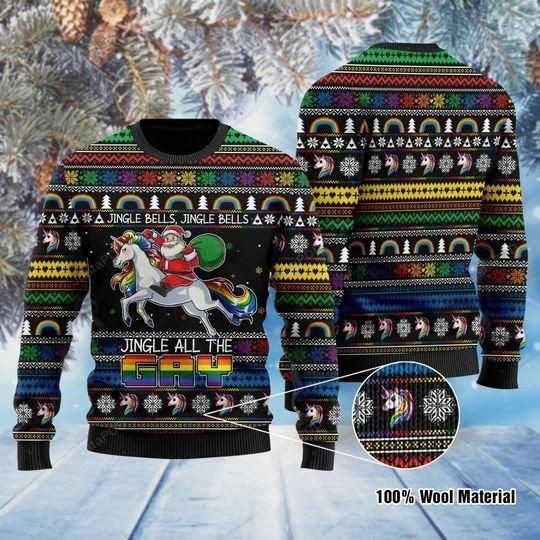 Jingle All The Gay Ugly Christmas Sweater, Perfect Holiday Gift