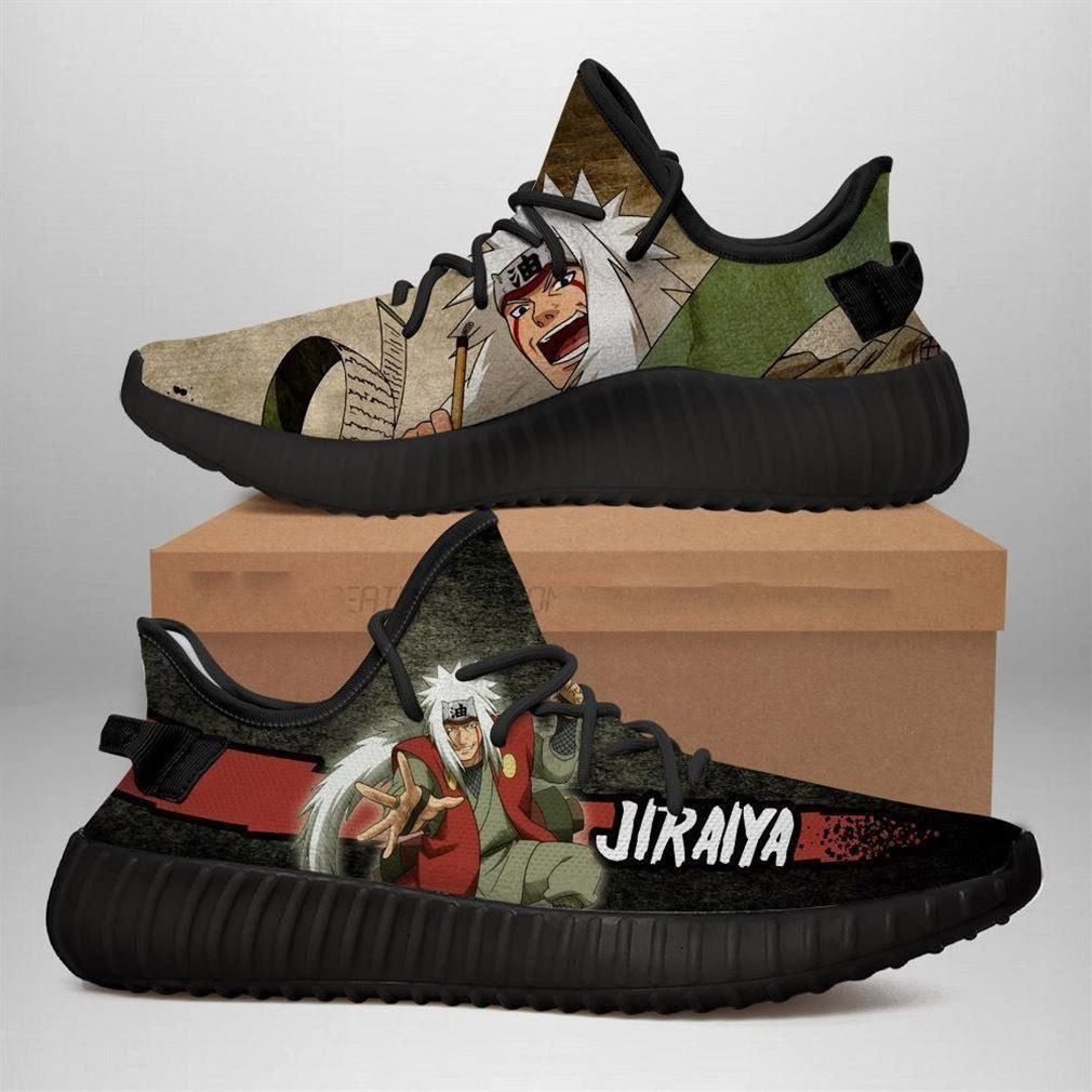 Jiraiya Yzs Naruto Anime Black Fan Gift Idea Shoes Sneakers