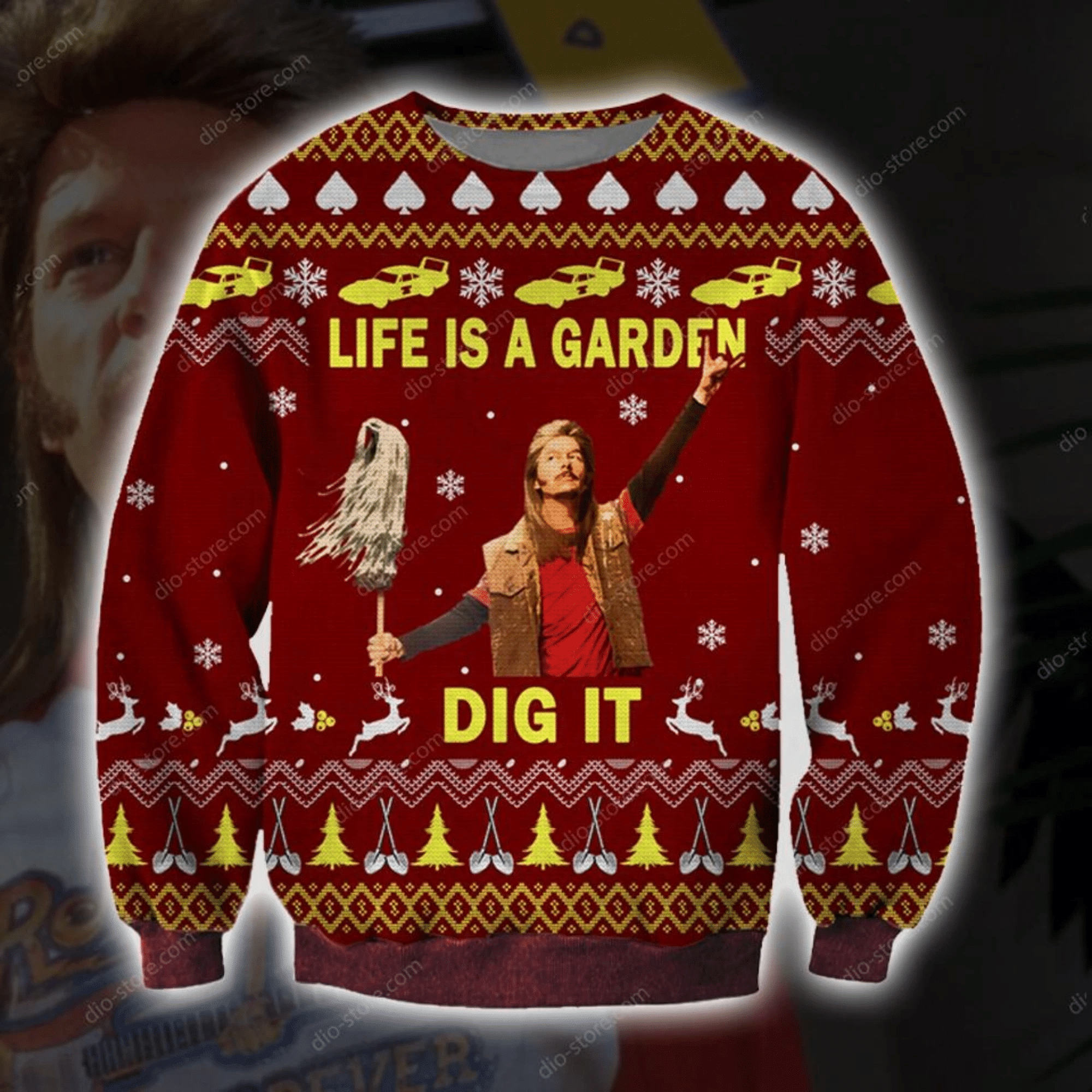 Joe Dirt Knitting Pattern 3D Print Ugly Christmas Sweater