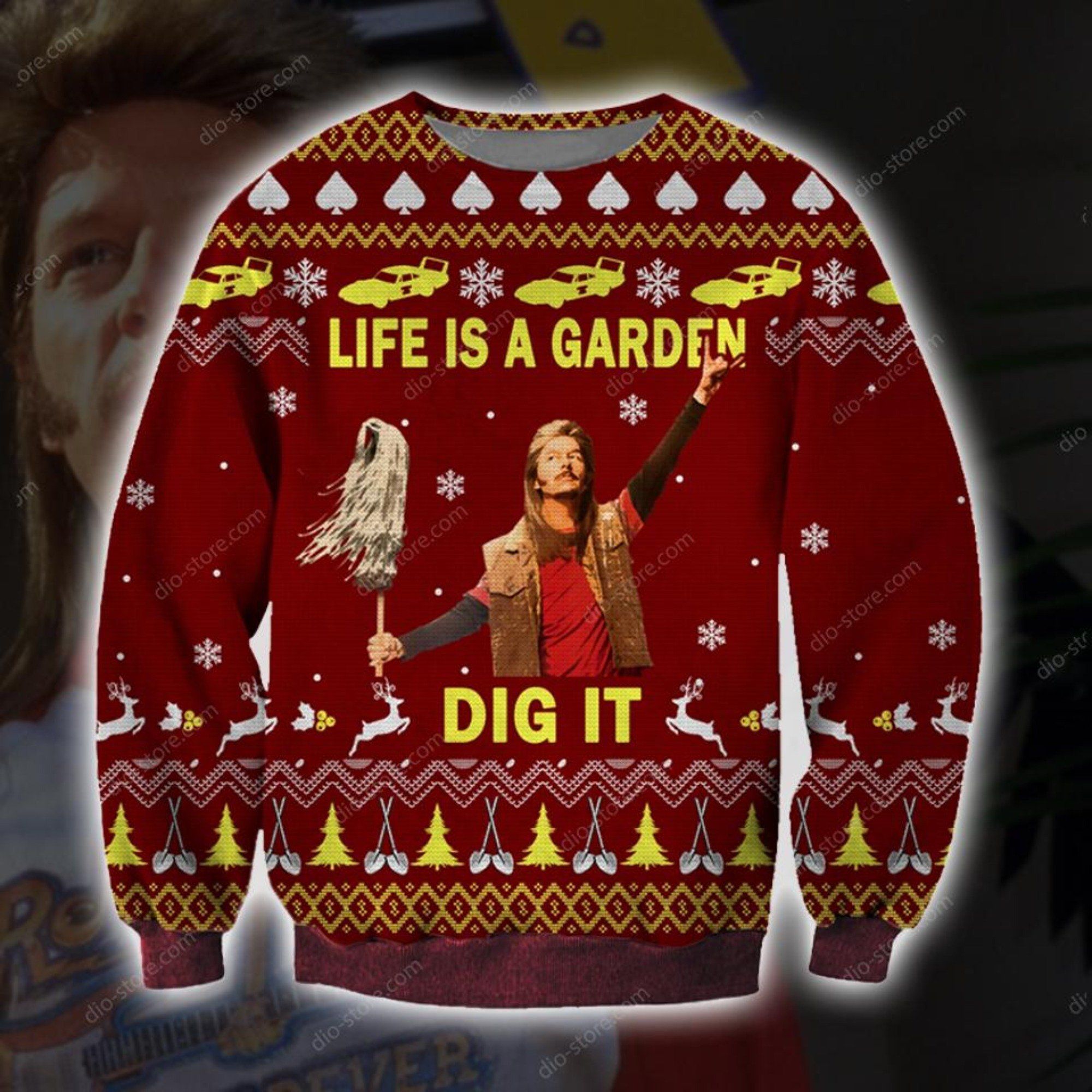 Joe Dirt Knitting Pattern 3D Print Ugly Christmas Sweater
