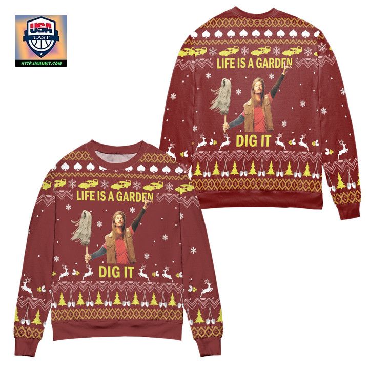 Joe Dirt Life Is A Garden Dig It Ugly Christmas Sweater