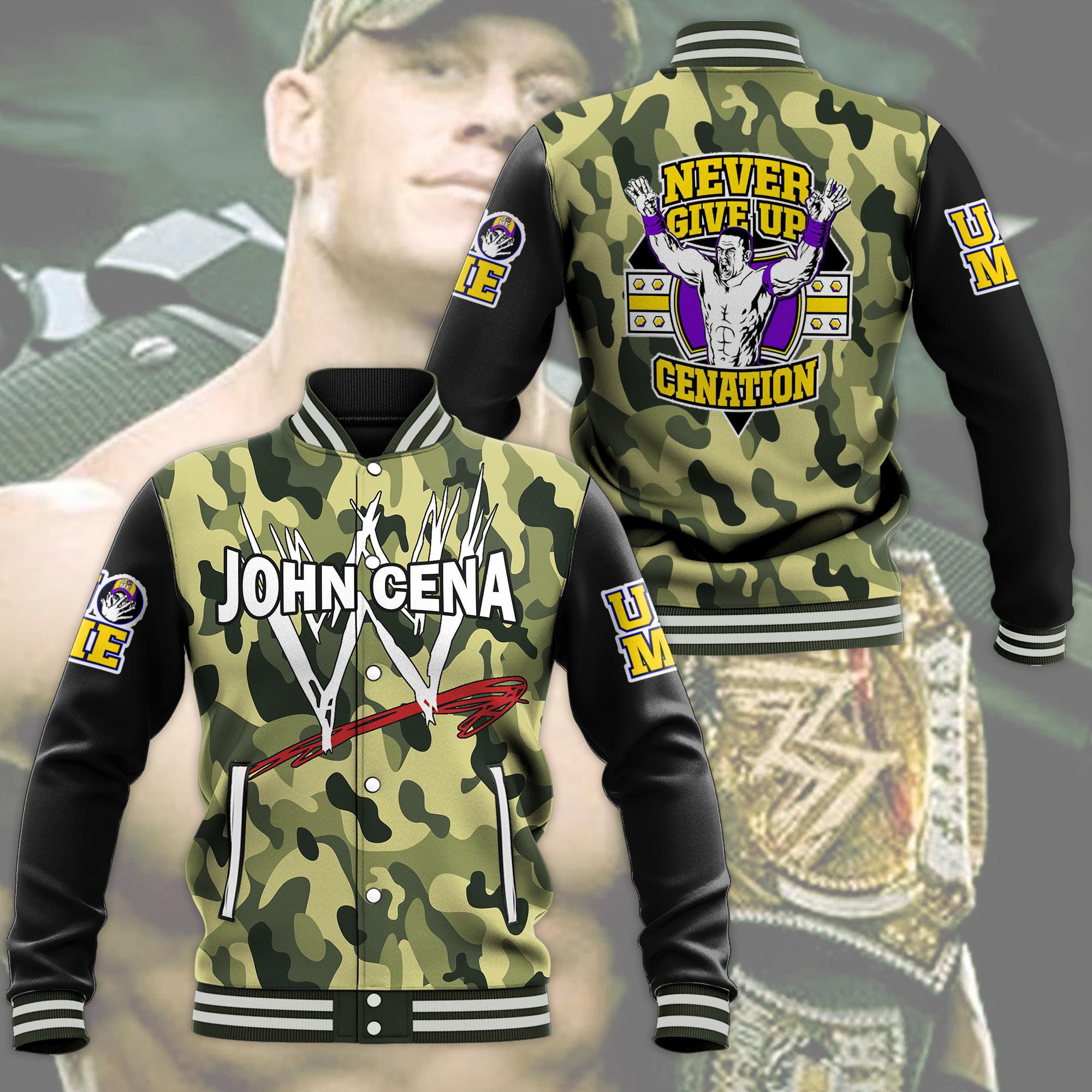 John Cena WWE Fashion Baseball Jacket for Men & Women | Wrestling Fan Gift