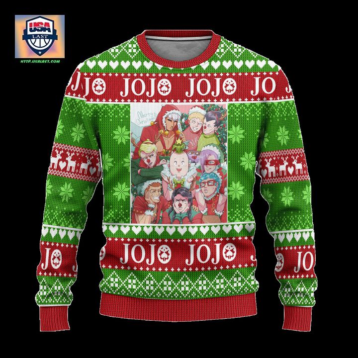 JoJos Bizarre Adventure Anime Ugly Christmas Sweater Custom Xmas Gift