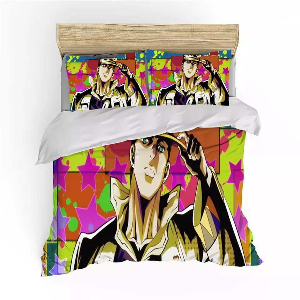 Jojo'S Bizarre Adventure Duvet Cover Quilt Cover Pillowcase Bedding Set Bed Linen Home Bedroom Decor