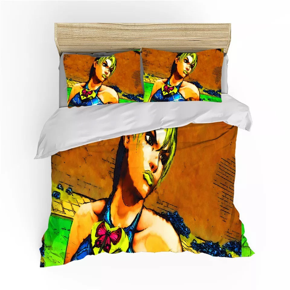 Jojo'S Bizarre Adventure Duvet Cover Quilt Cover Pillowcase Bedding Set Bed Linen Home Bedroom Decor