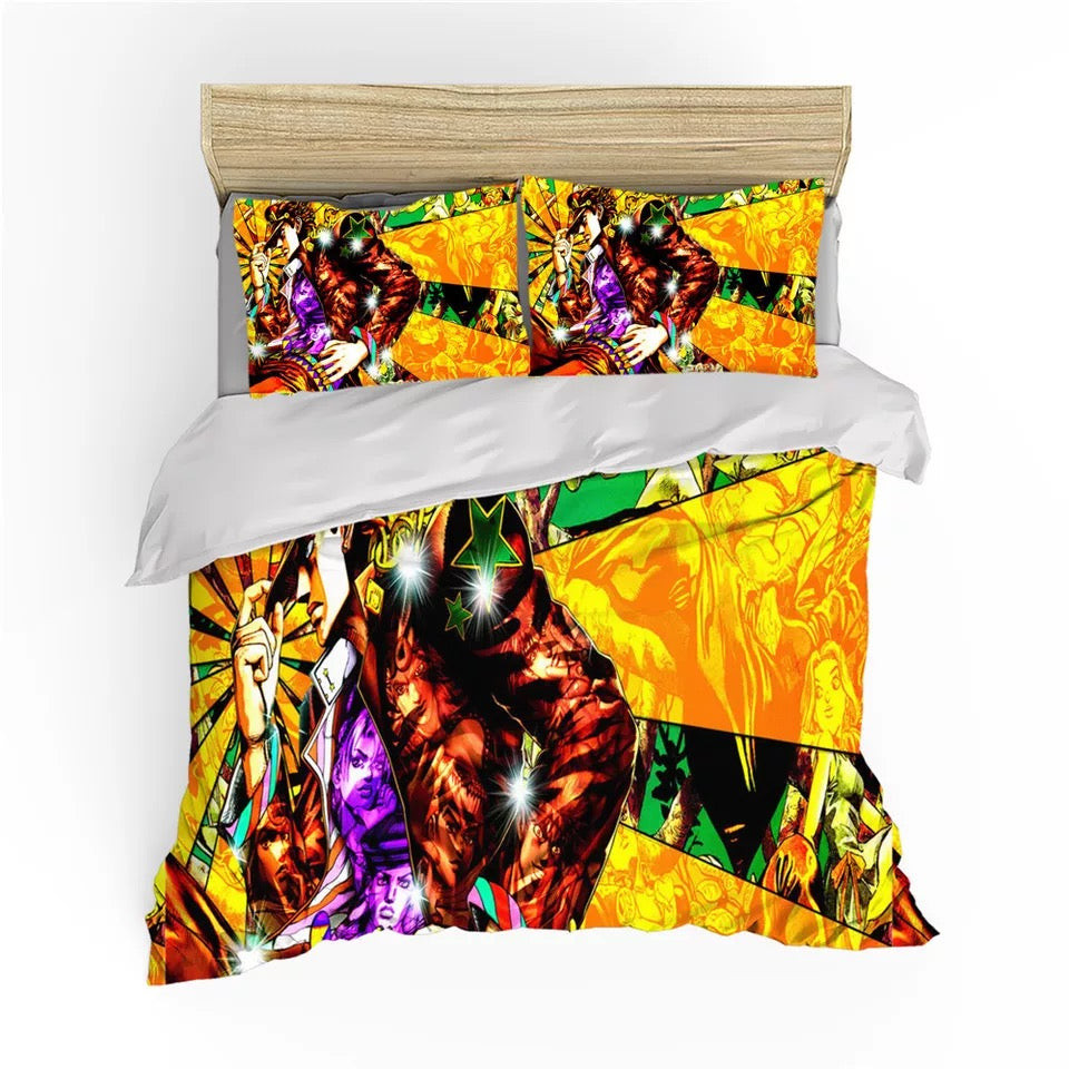 Jojo'S Bizarre Adventure Duvet Cover Quilt Cover Pillowcase Bedding Set Bed Linen Home Bedroom Decor