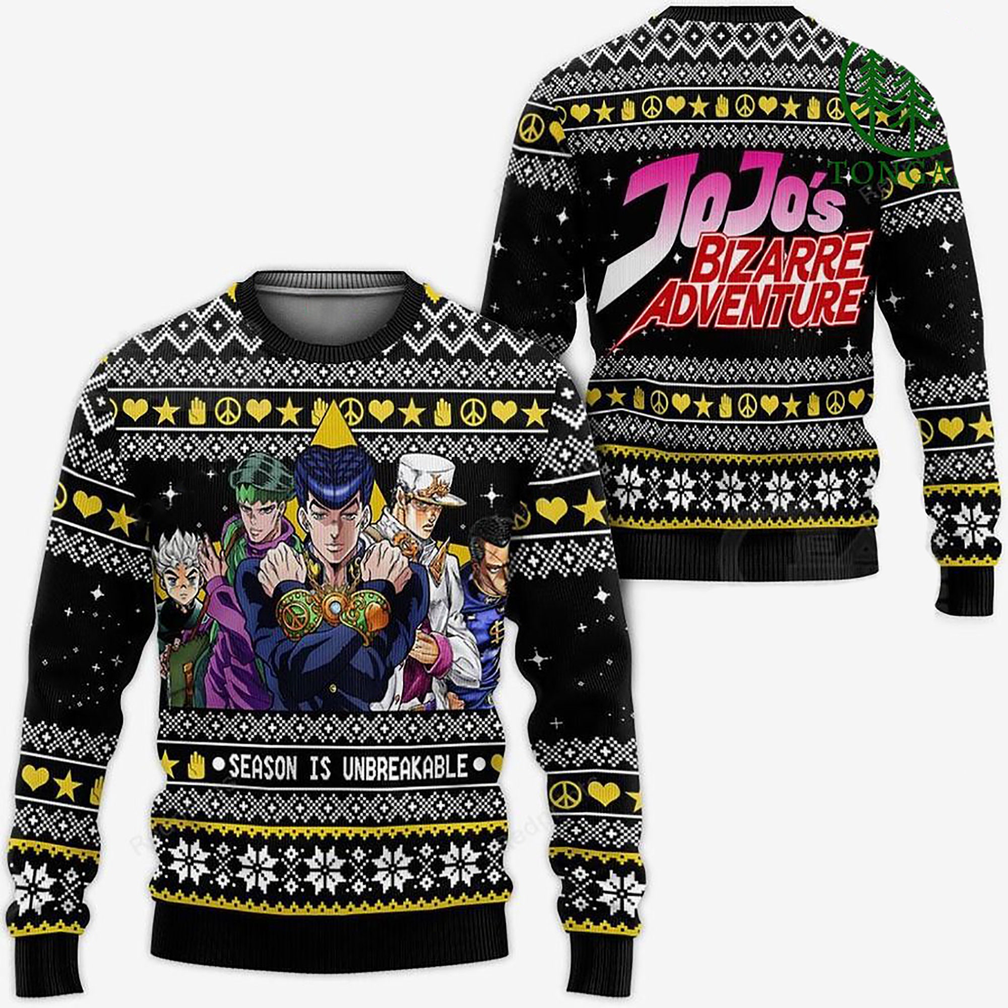 Jojo'S Bizarre Adventure Ugly Christmas Sweater