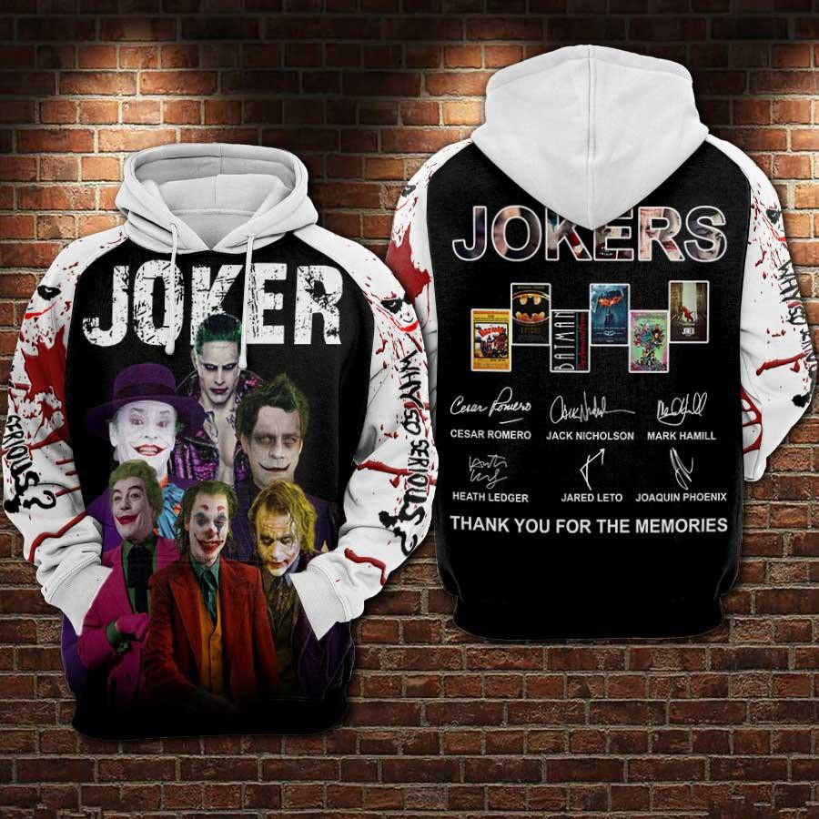 Joker All Time Legends 3D All Over Print Hoodie & Zip Hoodie
