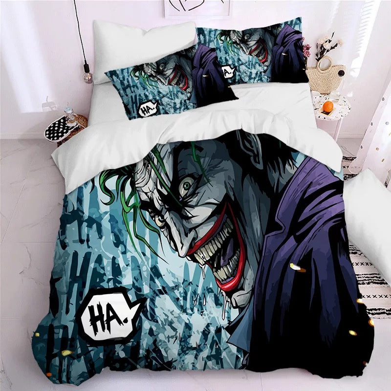 Joker Arthur Fleck Clown Duvet Cover Quilt Cover Pillowcase Bedding Set Bed Linen Home Bedroom Decor