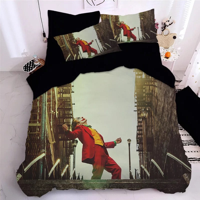 Joker Arthur Fleck Clown Duvet Cover Quilt Cover Pillowcase Bedding Set Bed Linen Home Bedroom Decor