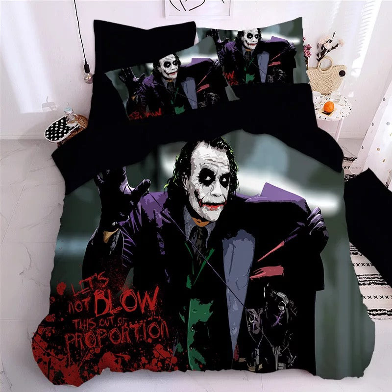 Joker Arthur Fleck Clown Duvet Cover Quilt Cover Pillowcase Bedding Set Bed Linen Home Bedroom Decor