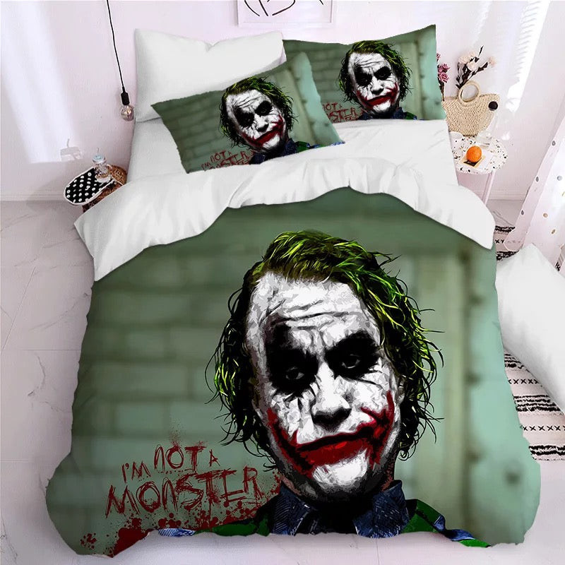 Joker Arthur Fleck Clown Duvet Cover Quilt Cover Pillowcase Bedding Set Bed Linen Home Bedroom Decor
