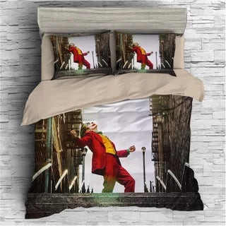 Joker Arthur Fleck Clown Duvet Cover Quilt Cover Pillowcase Bedding Set Bed Linen Home Bedroom Decor