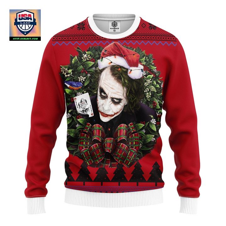 Joker With Card Noel Mc Ugly Christmas Sweater Thanksgiving Gift