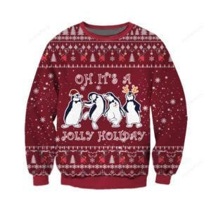 Jolly Holiday Ugly Christmas Sweater, Perfect Holiday Gift