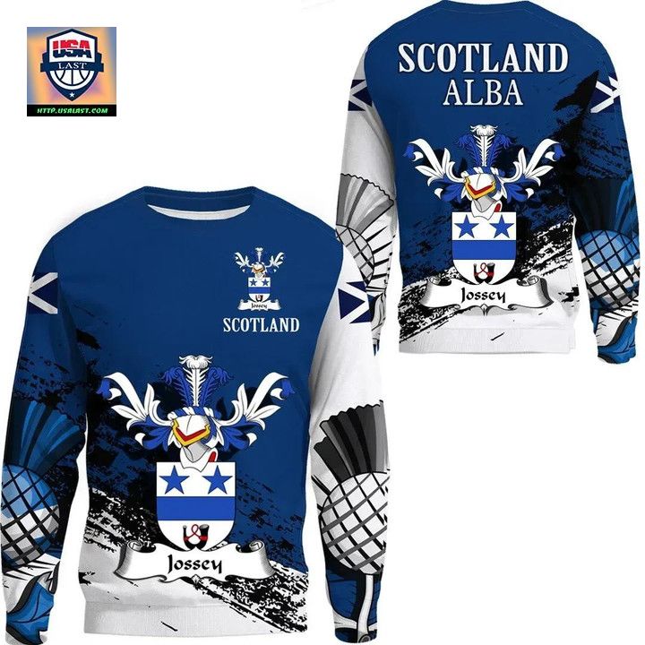 Jossey Scottish Family Crest Scotland Special Sweater 