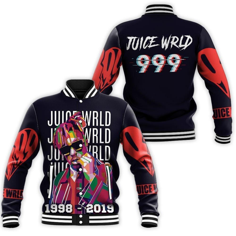 Juice Wrld 3d Rap Hip Hop Baseball Jacket Fashion Baseball Jacket for Men & Women | Music Fan Gift